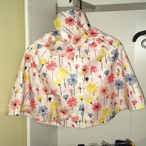 Girls flower rain poncho Sz 5T